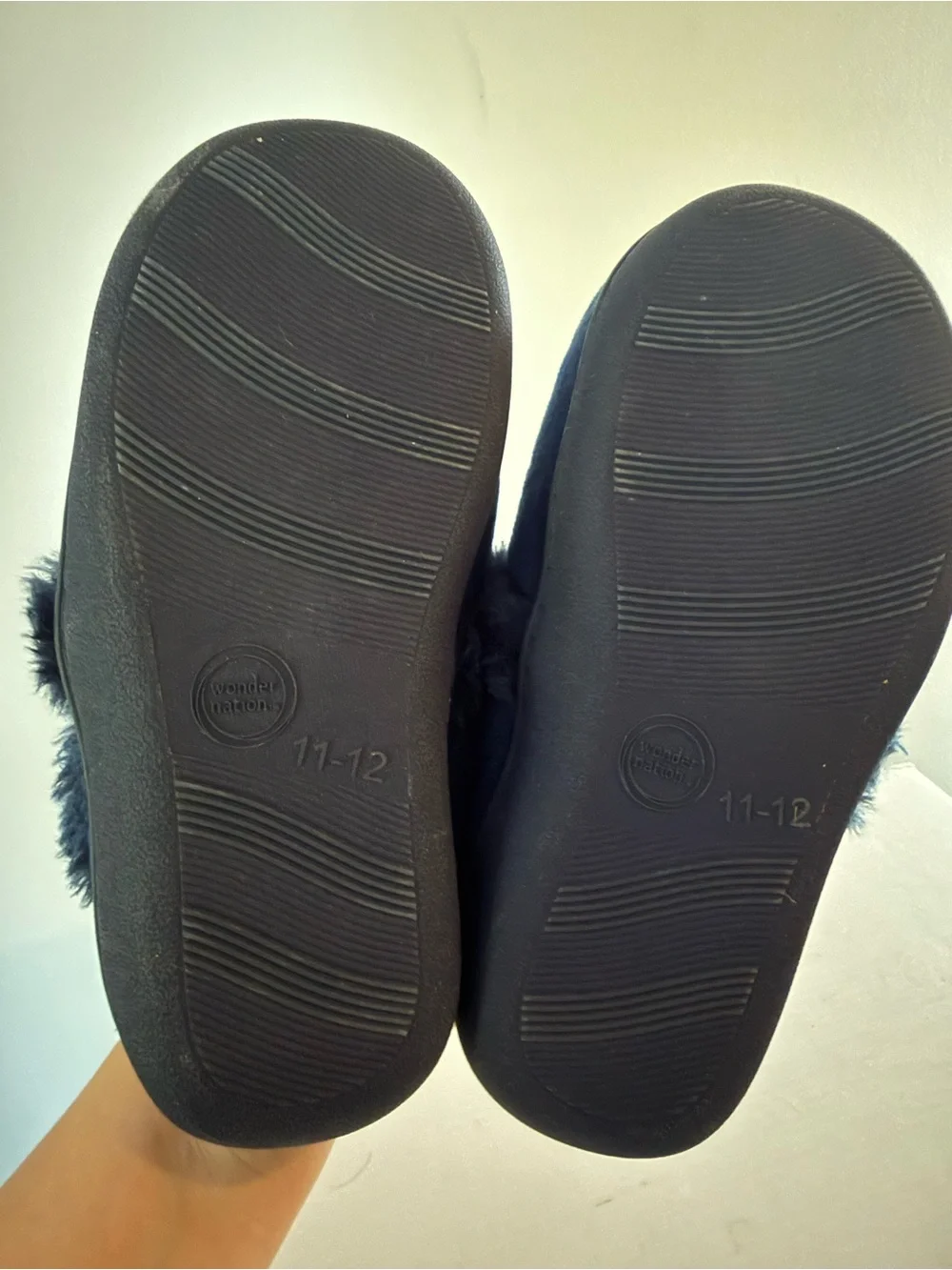 Dino Nite Navy Slippers Size 11-12  #Lux-K-SH